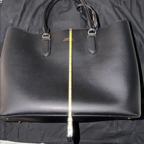 Lauren Ralph Lauren Large Black Bag with Red Interior - Picture 13 of 15
